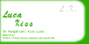 luca kiss business card